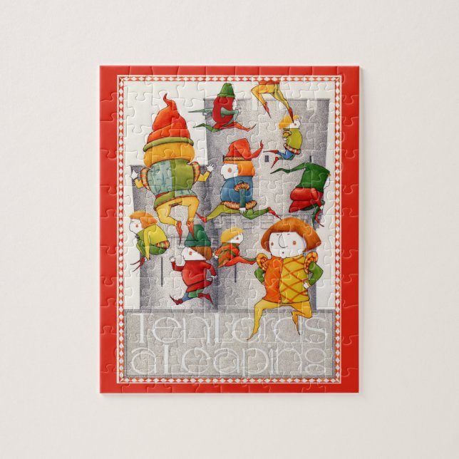 DEZ SENHORAS UM Quebra-cabeça 8x10 LEAPING (Vertical)