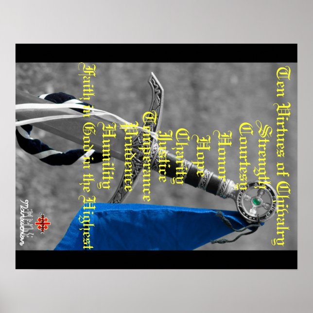 Dez virtudes do Poster Chivalry (Frente)