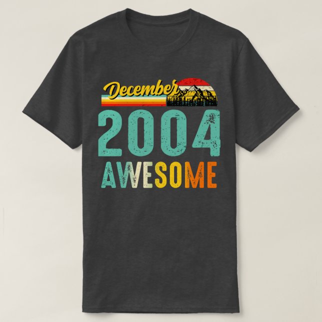 Dezembro De 2004 Camisa De Presente De Aniversário (Frente do Design)