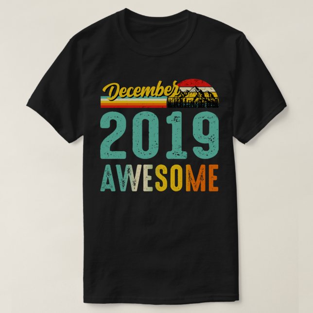 Dezembro De 2019 Camisa De Presente De Aniversário (Frente do Design)