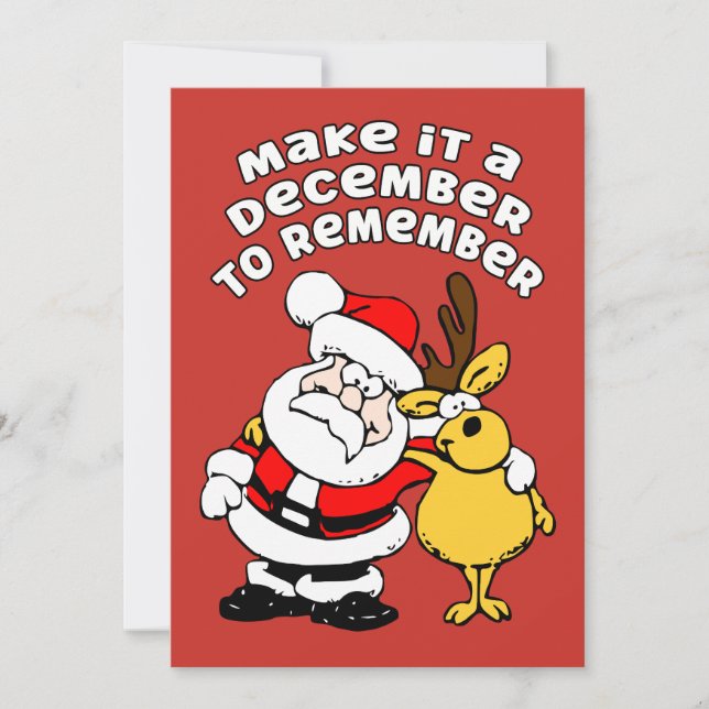 Dezembro para lembrar do cartão de Natal (Frente)