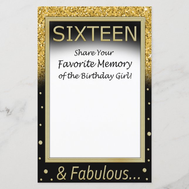 Dezesseis memórias favoritas da garota de aniversá (Frente)