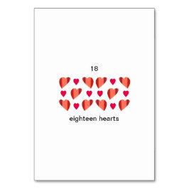 Dezoito corações, cartões de acesso personalizados
