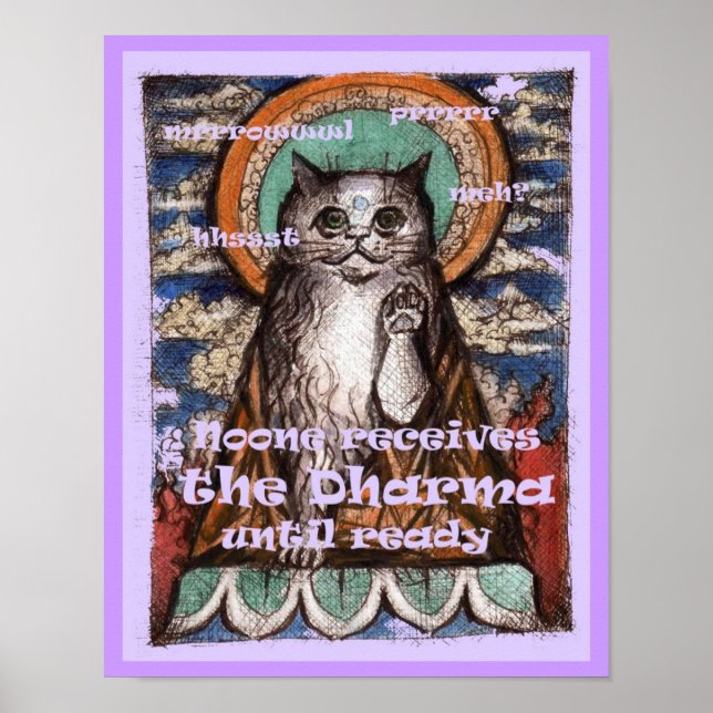 Dharma Cat Quatro Verdades Nobres Poster (Frente)