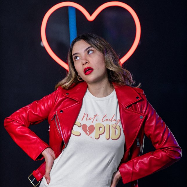 Dia Anti-Valentim Não Hoje T-Shirt Cupido (Criador carregado)