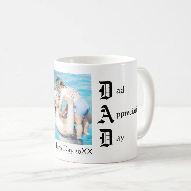 Dia da apreciação do pai - caneca de café (Frente Esquerda)