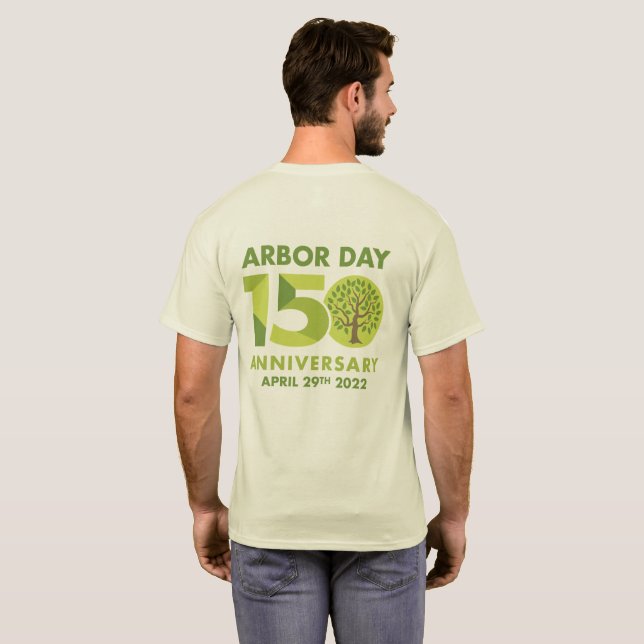Dia da Árvore 150º Aniversário 1872-2022 T-Shirt (Parte Traseira Completa)