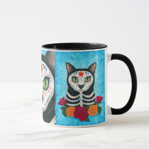 Dia da caneca inoperante da arte do crânio do
