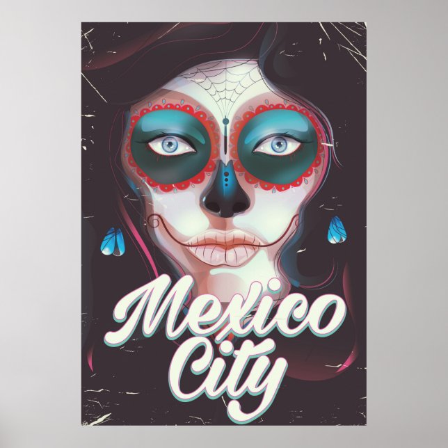 Dia da Cidade do México do poster de viagens Morto (Frente)