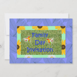 Dia da Família Convite com Hummingbrids