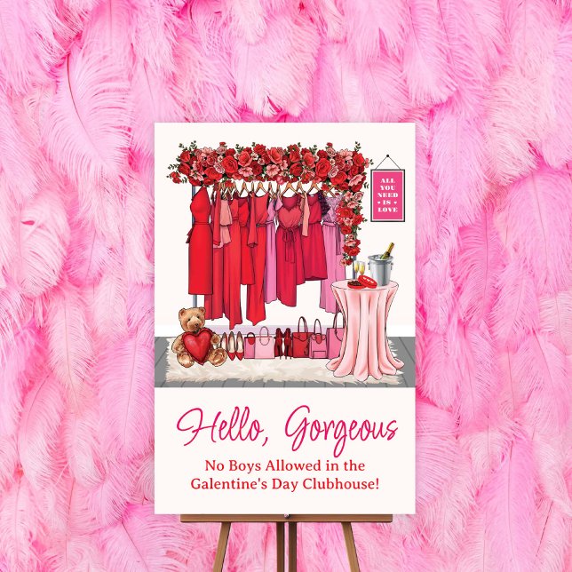 Dia da Galentina *SOMENTE Poster de sinal de boas- (Criador carregado)