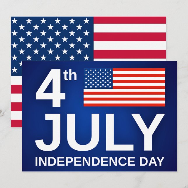 Dia da Independência - 4 de julho - Bandeira dos E (Frente/Verso)