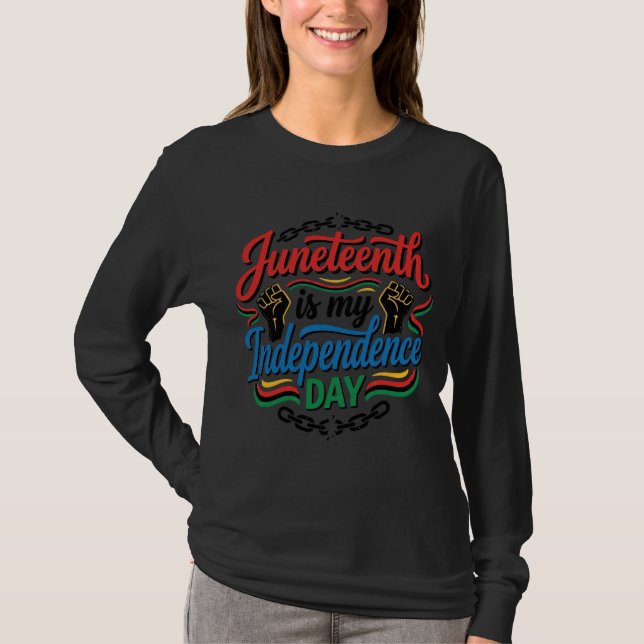 Dia da Independência Juneteenth Design de Camisa V (Frente)
