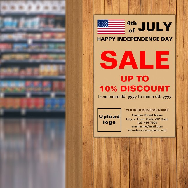 Dia da Independência Venda leve Poster (Criador carregado)