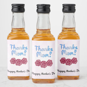 Dia da Mãe - Obrigados Etiqueta de Garrafa Liquor