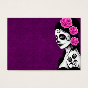 Dia da menina inoperante do crânio do açúcar -