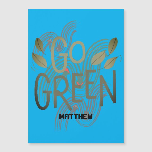 Dia da Terra, verde, arte simples ciência elegante (Frente)