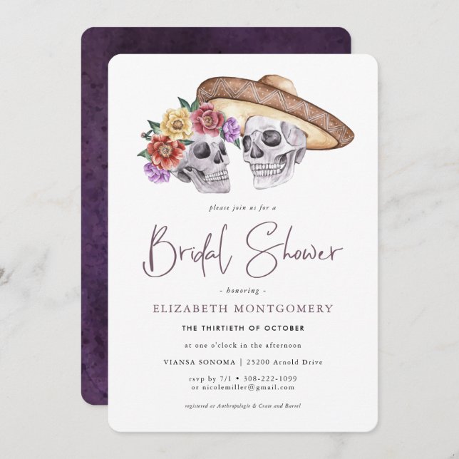 Dia das Crânios do Açúcar do Chá de panela Morto (Frente/Verso)