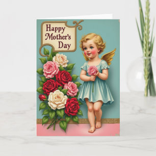 Dia das Mães Angelical Cartão Infantil