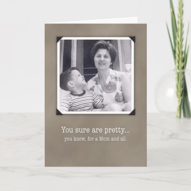 Dia das mães, cartão com fotos engraçado do (Frente)