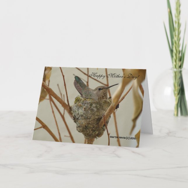Dia das mães - colibri da mãe - cartão (Frente)