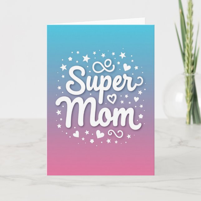 Dia das Mães Estrelado Cartão de Amor (Frente)