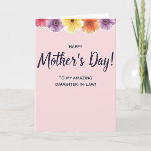 Dia das Mães Floral Cartão para Filha Política