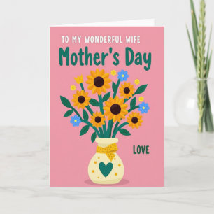 Dia das Mães Floral Cartão para Mulher