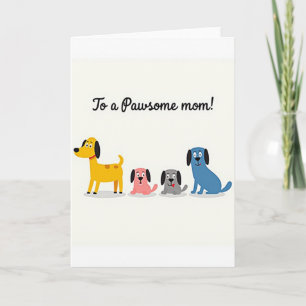 Dia das Mães Incríveis Cartão de Amigos Caninos