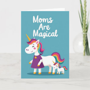 Dia das Mães Unicórnio Mágico Cartão