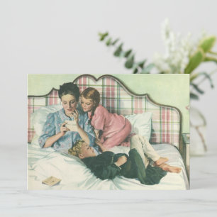 Dia das Mães Vintage, Crianças Lendo Cartões na Ca