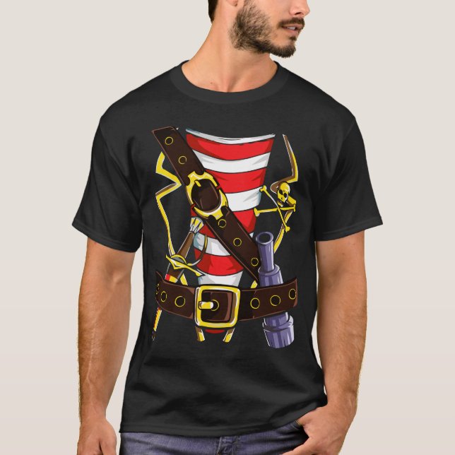 Dia de as Bruxas engraçado de camiseta Pirate Bucc (Frente)