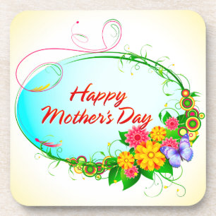 Dia de as mães 6 Porta copos feliz