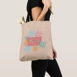 Dia de as mães de Groovy Mãe Tote Floral Bag
