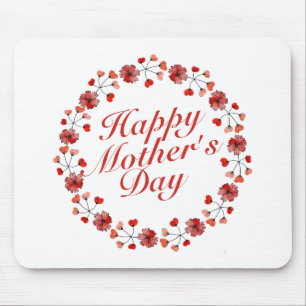 Dia de as mães Elegante Floral Wreath Mousepad