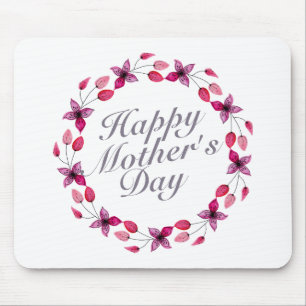 Dia de as mães Elegante Floral Wreath   Mousepad