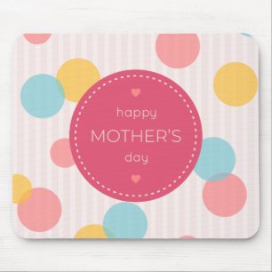 Dia de as mães Feliz Bolinhas Mouse Pad