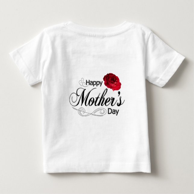 Dia de as mães Feliz - Camisa de Homenagem Floral (Verso)