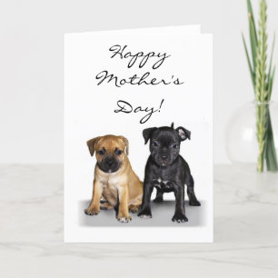 Dia de as mães Feliz Cartão de saudação de cachorr
