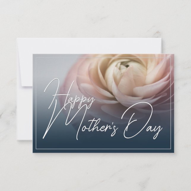 Dia de as mães Feliz com Rosa Rosa Grande (Frente)