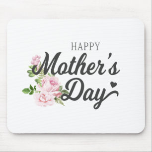 Dia de as mães Feliz com Rosas Rosa Mousepad