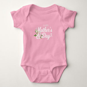 Dia de as mães Feliz com Rosas Rosa T-Shirt