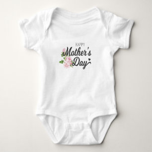 Dia de as mães Feliz com Rosas Rosa T-Shirt