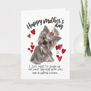 Dia de as mães feliz do seu cartão de cachorro Y