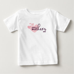 Dia de as mães Feliz dos Corações Rosa Camiseta