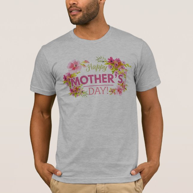 Dia de as mães Feliz Floral Elegante | Camisa (Frente)