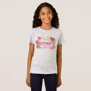 Dia de as mães Feliz Floral Elegante Camisa Jers
