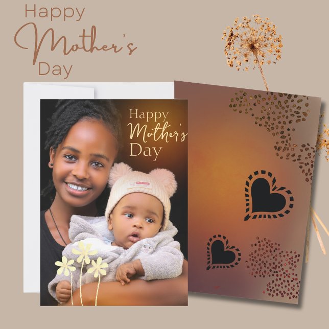 Dia de as mães feliz Modelo de foto com um bebê ( Happy Mother's Day Photo template with a baby)