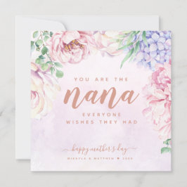 Dia de as mães Floral De Aquarela Para Placa Nana