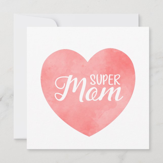 Dia de as mães internacional, super mãe cor-de-ros (Frente)
